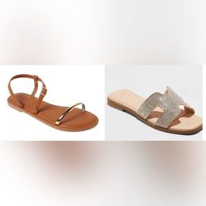 Bundle of 2, 1 NWT/1 NWOT, dressy sandals - sz 8 (A New Day & Universal Thread)